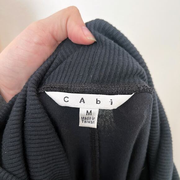 [CAbi] Black Oversized Funnel Neck Long Sleeve A-Line Tunic Dress Size Medium M - Picture 11 of 11